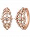 Le Vian Nude Diamond Openwork Round & Baguette Hoop Earrings (1-3/8 ct. t. w. ) in 14k Rose Gold
