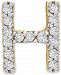 Wrapped Diamond Initial H Single Stud Earring (1/20 ct. t. w. ) in 14k Gold, Created for Macy's