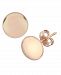 Flat Ball Stud Earrings Set in 14k Rose Gold (5mm)