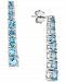 Swiss Blue Topaz Graduated Linear Drop Earrings (2-1/4 ct. t. w. ) in Sterling Silver