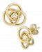 Diamond Accent Love Knot Earrings in 14K Yellow Gold