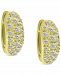 Giani Bernini Cubic Zirconia Pave Small Huggie Hoop Earrings in 18k Gold-Plated Sterling Silver, 1/2", Created for Macy's