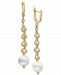 Effy Cultured Freshwater Pearl (3-1/2mm & 9-1/2mm) Drop Earrings in 18k Gold-Plated Sterling Silver