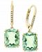 Effy Green Quartz (8-1/3 ct. t. w. ) & Diamond Accent Drop Earrings in 14k Gold