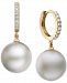 Effy Cultured Freshwater Pearl (15mm) & Diamond (3/8 ct. t. w. ) in 14k Gold