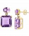 Effy Pink Amethyst (20-1/2 ct. t. w. ) & Diamond (1/20 ct. t. w. ) Drop Earrings in 14k Gold