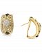 Effy White Diamond (7/8 ct. t. w. ) & Espresso Diamond (1/5 ct. t. w. ) Filigree Hoop Earrings in 14k Gold