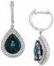 Effy London Blue Topaz (7-3/8 ct. t. w. ) & Diamond (5/8 ct. t. w. ) Drop Earrings in 14k White Gold
