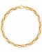 Polished Oval Cable Link Chain Bracelet in 10k Gold