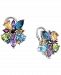 Effy Multi-Gemstone Flower Stud Earrings (6-1/20 ct. t. w. ) in Sterling Silver