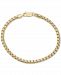 Box Link Chain Bracelet in 14k Gold-Plated Sterling Silver