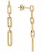 Effy Diamond Paperclip Link Drop Earrings (1/6 ct. t. w. ) in 14k Gold