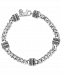Effy Men's Rondelle & Curb Link Bracelet in Sterling Silver