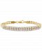 Diamond Double Row Rope Link Bracelet (1/5 ct. t. w. ) in 14k Gold-Plated Sterling Silver