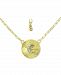 Giani Bernini Cubic Zirconia Moon Disc Pendant Necklace, 16" + 2" extender, Created for Macy's