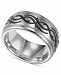 Triton Men's Stainless Steel Ring, Black Design Wedding Band
