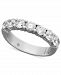 Certified Seven Diamond Station Band Ring in 14k White Gold (1-1/2 ct. t. w. )