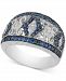Sapphire: 1-1/10 ct. t. w. & Diamond Accent Filigree Band in Sterling Silver