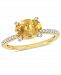 Citrine (1-5/8 ct. t. w. ) and Diamond (1/10 ct. t. w. ) Ring in 10k Yellow Gold