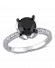 Black and White Diamond (2 ct. t. w. ) Engagement Ring in 14k White Gold
