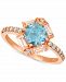 Le Vian Baguette Frenzy Multi-Gemstone (1-1/3 ct. t. w. ), and Nude Diamond (1/4 ct. t. w. ) Ring in 14k Strawberry Gold