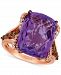 Le Vian Grape Amethyst (9-3/4 ct. t. w. ) & Diamond (5/8 ct. t. w. ) Ring in 14k Rose Gold