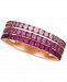 Le Vian Strawberry Layer Cake Pink Sapphire Ombre Three Row Ring (1 ct. t. w. ) in 14k Rose Gold