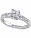 Diamond Princess Quad Cluster Engagement Ring (1/4 ct. t. w. ) in 14k White Gold