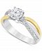 Diamond Crossover Engagement Ring (7/8 ct. t. w. ) in 14k Two-Tone Gold