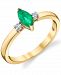 Emerald (3/8 ct. t. w. ) & Diamond (1/20 ct. t. w. ) Ring in 14k Gold