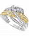 Diamond Crossover Statement Ring (1/2 ct. t. w. ) in 14k Two-Tone Gold