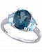 Blue Topaz (4-1/2 ct. t. w. ) & Diamond Accent Statement Ring in Sterling Silver