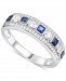 Lab-Created Sapphire (1/4 ct. t. w. ) & Lab-Created White Sapphire (1/3 ct. t. w. ) Band in Sterling Silver