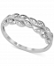 Diamond Leaf Band (1/10 ct. t. w. ) in Sterling Silver