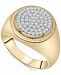Men's Diamond Circle Cluster Ring (1/2 ct. t. w. ) in 14k Gold-Plated Sterling Silver