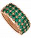 Le Vian Costa Smeralda Emeralds (1-1/5 ct. t. w. ) & Diamond (1/10 ct. t. w. ) Statement Ring in 14k Rose Gold