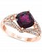Lali Jewels Rhodolite (2-7/8 ct. t. w. ) & Diamond (1/3 ct. t. w. ) Ring in 14k Rose Gold