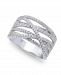Cubic Zirconia Pave Interlocking Ring (1-1/6 ct. t. w. ) in Sterling Silver