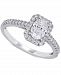 Diamond Oval Center Halo Engagement Ring (1 ct. t. w. ) in 14k White Gold
