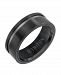 Triton 8MM Black Tungsten Carbide Ring with Asymmetrical Channel
