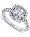 Diamond Asscher Center Halo Engagement Ring (1 ct. t. w. ) in 14k White Gold