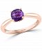 Effy Amethyst Solitaire Ring (3/4 ct. t. w. ) in 14k Rose Gold
