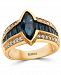 Effy Sapphire (2-5/8 ct. t. w. ) & Diamond (1/3 ct. t. w. ) Ring in 14k Gold