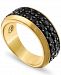 Esquire Men's Jewelry Black Sapphire Band (3 ct. t. w. ) in 14k Gold-Plated Sterling Silver, Created for Macy's