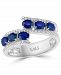 Sapphire (1-1/3 ct. t. w. ) & Diamond (1/5 ct. t. w. ) Bypass Ring in 14k White Gold