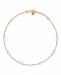 Circle Anklet in 14k Yellow and White Gold