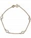 Giani Bernini Cubic Zirconia Station Bracelet in 18K Gold Plated Sterling Silver, Created for Macy's