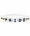 Diamond Accent Pride Beaded Stretch Bracelet in Sterling Silver