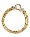 14k Gold Bracelet, Diamond Spiga (1/8 ct. t. w. )