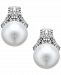 Cultured South Sea Pearl (11mm) and Diamond (5/8 ct. t. w. ) Drop Earrings in 14k White Gold